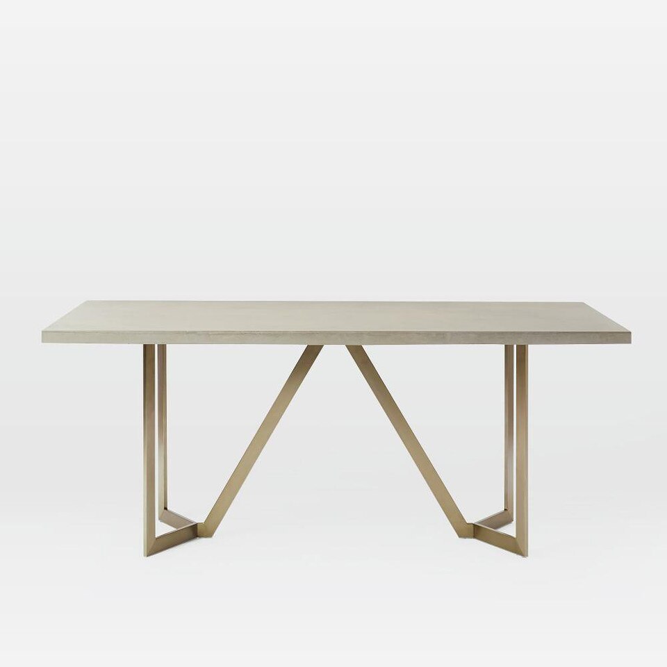 Tower Dining Table Concrete west elm United Kingdom